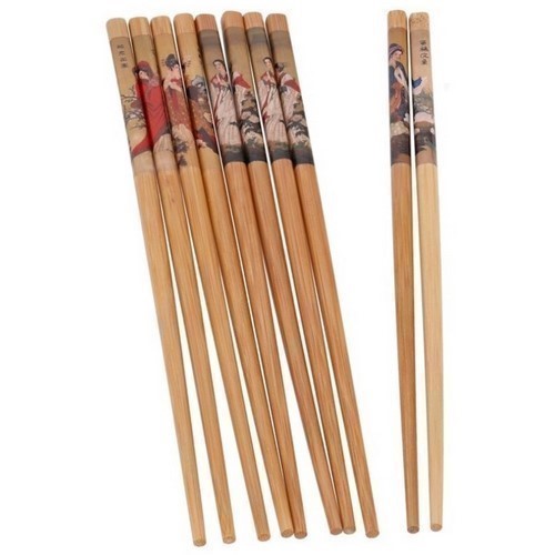 SET 5 PARES PALILLOS CHINOS KITCHEN&GO DECORADOS